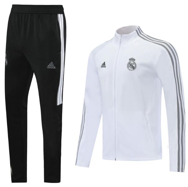 Real Madrid White Training Kits Jacket with Trousers 2020/21